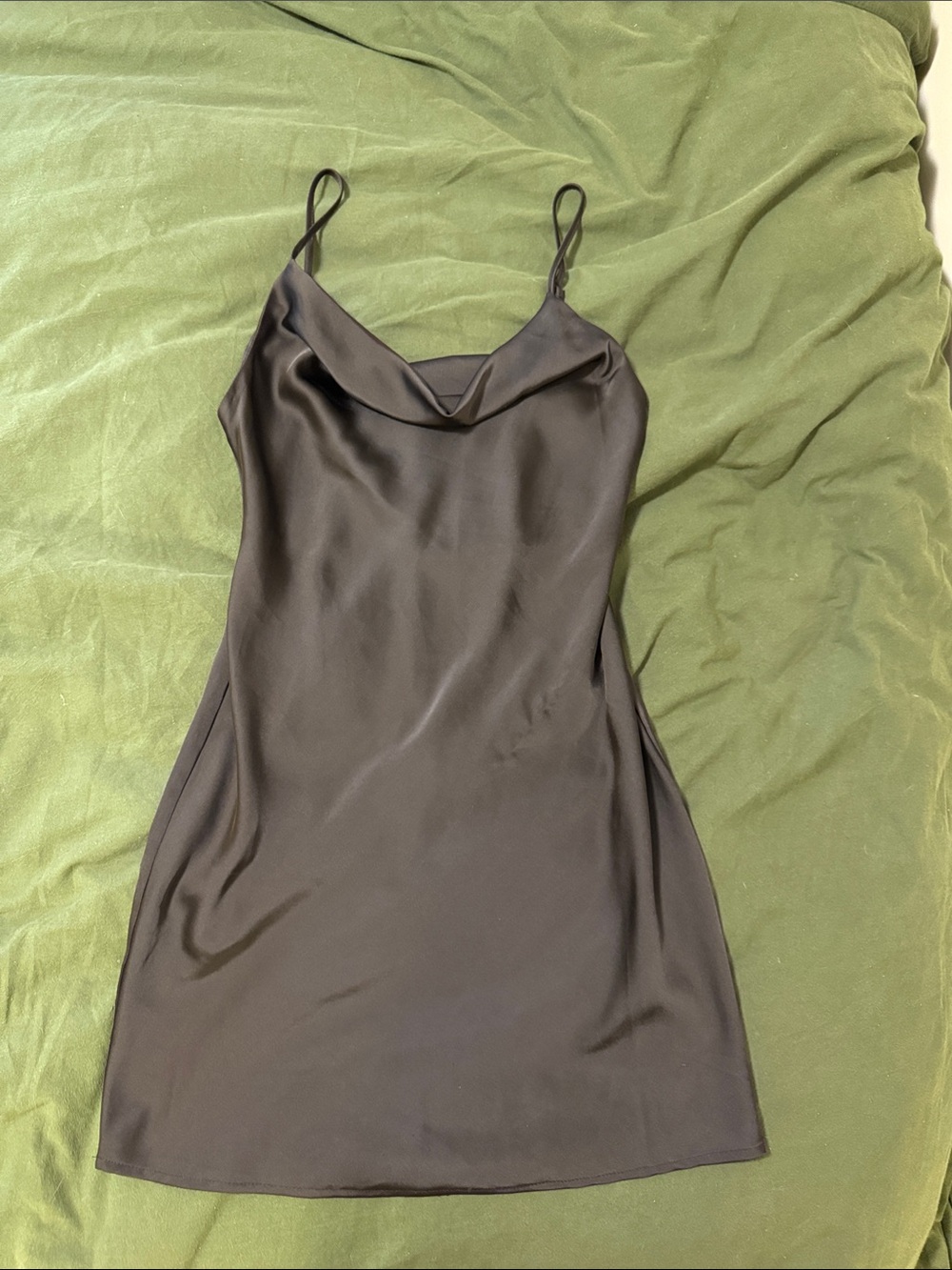 Urban Outfitters Black Satin Mini Dress